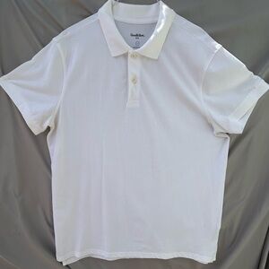 Goodfellow & Co White Polo #GOLF Shirt Classic Short Sleeve